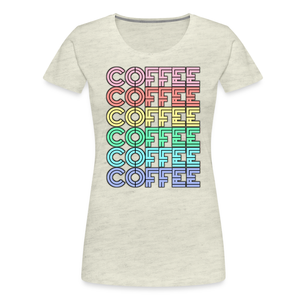 Coffee Shirt | Premium Womens Graphic Tee - heather oatmeal