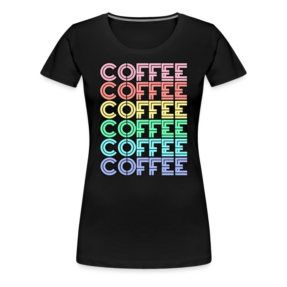 Coffee Shirt | Premium Womens Graphic Tee - black