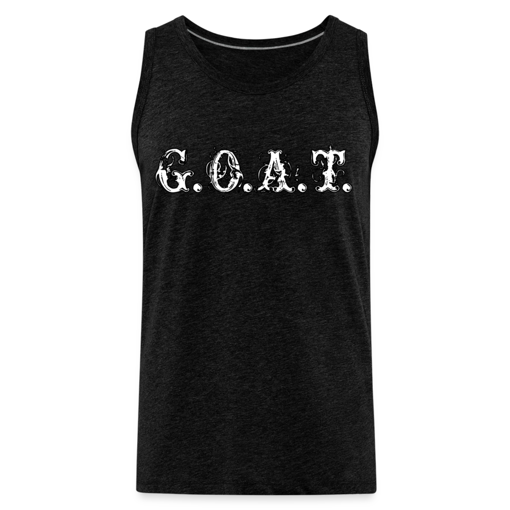 GOAT Tank | Premium Mens Graphic Muscle Shirt - charcoal grey