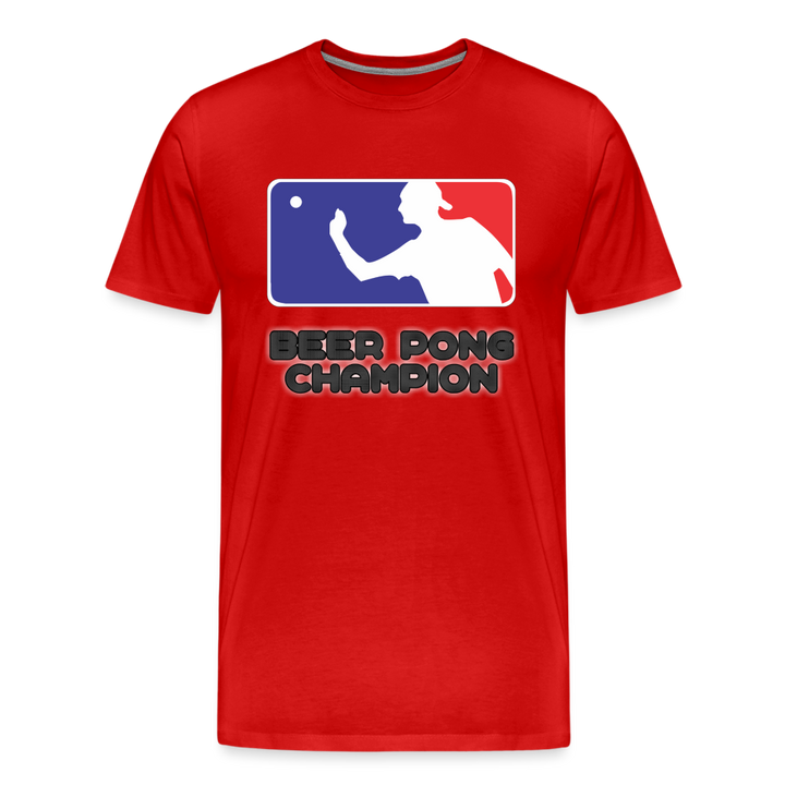 Beer Pong Champion Shirt | Premium Mens Graphic Tee - red