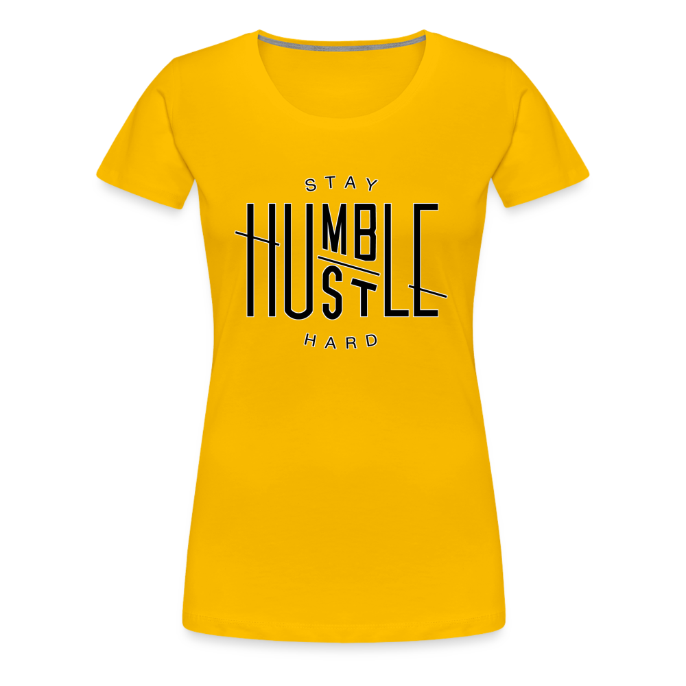 Stay Humble Shirt | Premium Womens Graphic Tee - sun yellow