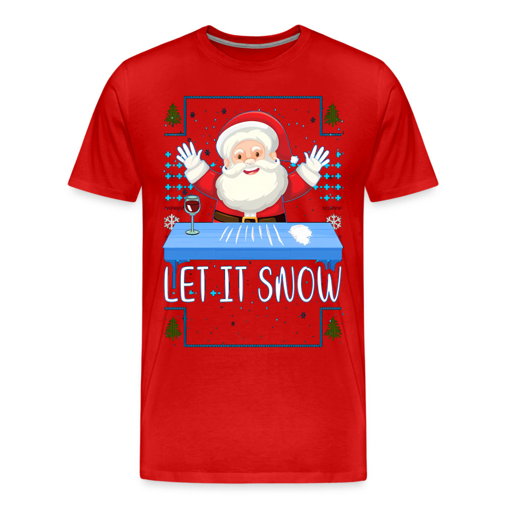 Let It Snow | Premium Mens Graphic Tee - red