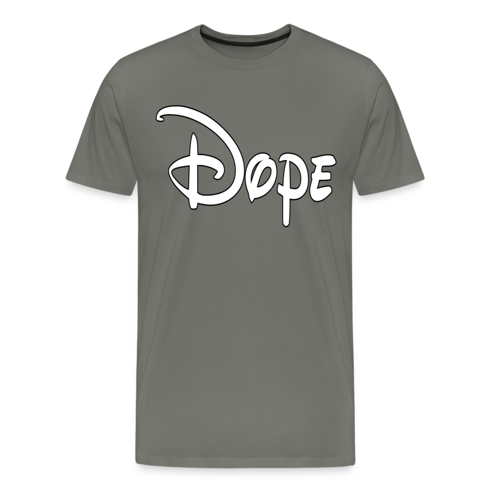 Dope Shirt | Premium Mens Graphic Tee - asphalt gray