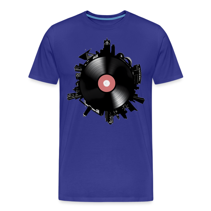 Record City Shirt | Premium Mens Graphic Tee - royal blue
