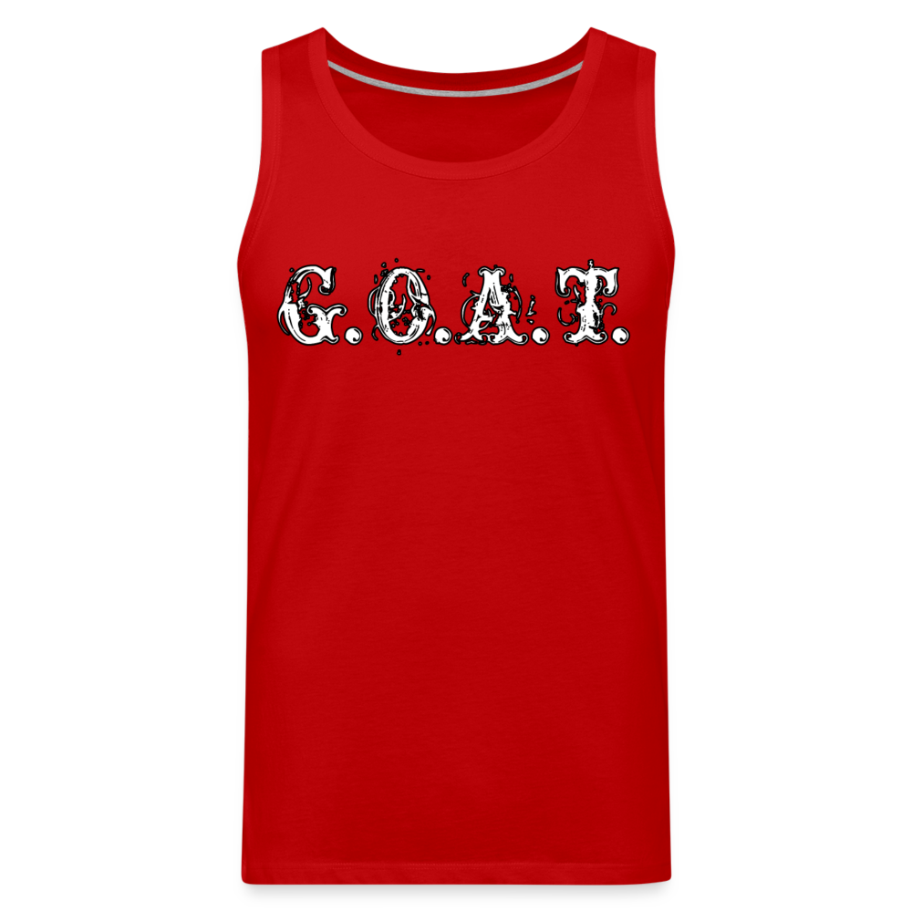 GOAT Tank | Premium Mens Graphic Muscle Shirt - red