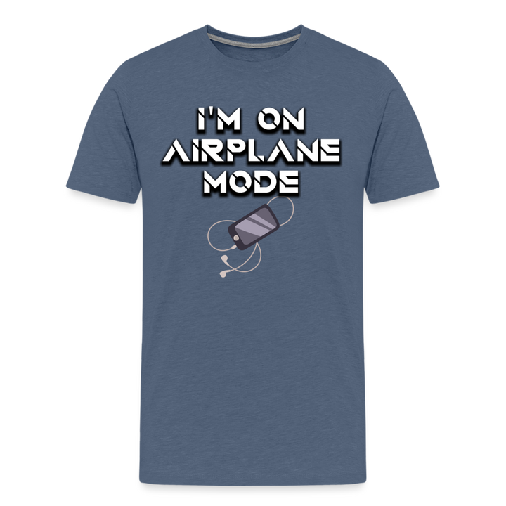 Airplane Mode Shirt | Premium Mens Graphic Tee - heather blue