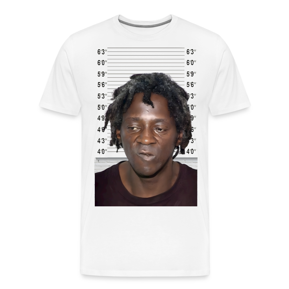 Flavor Flav Mugshot | Premium Mens Graphic Tee - white