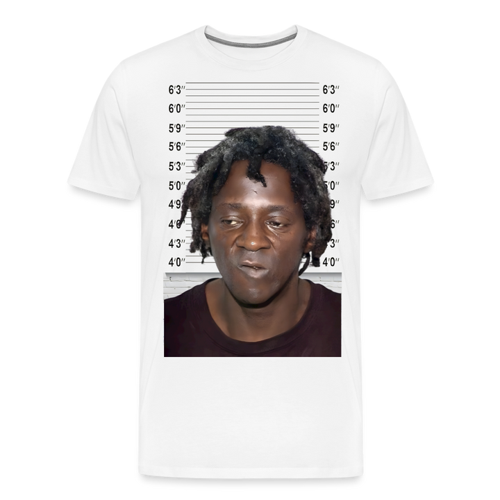 Flavor Flav Mugshot | Premium Mens Graphic Tee - white