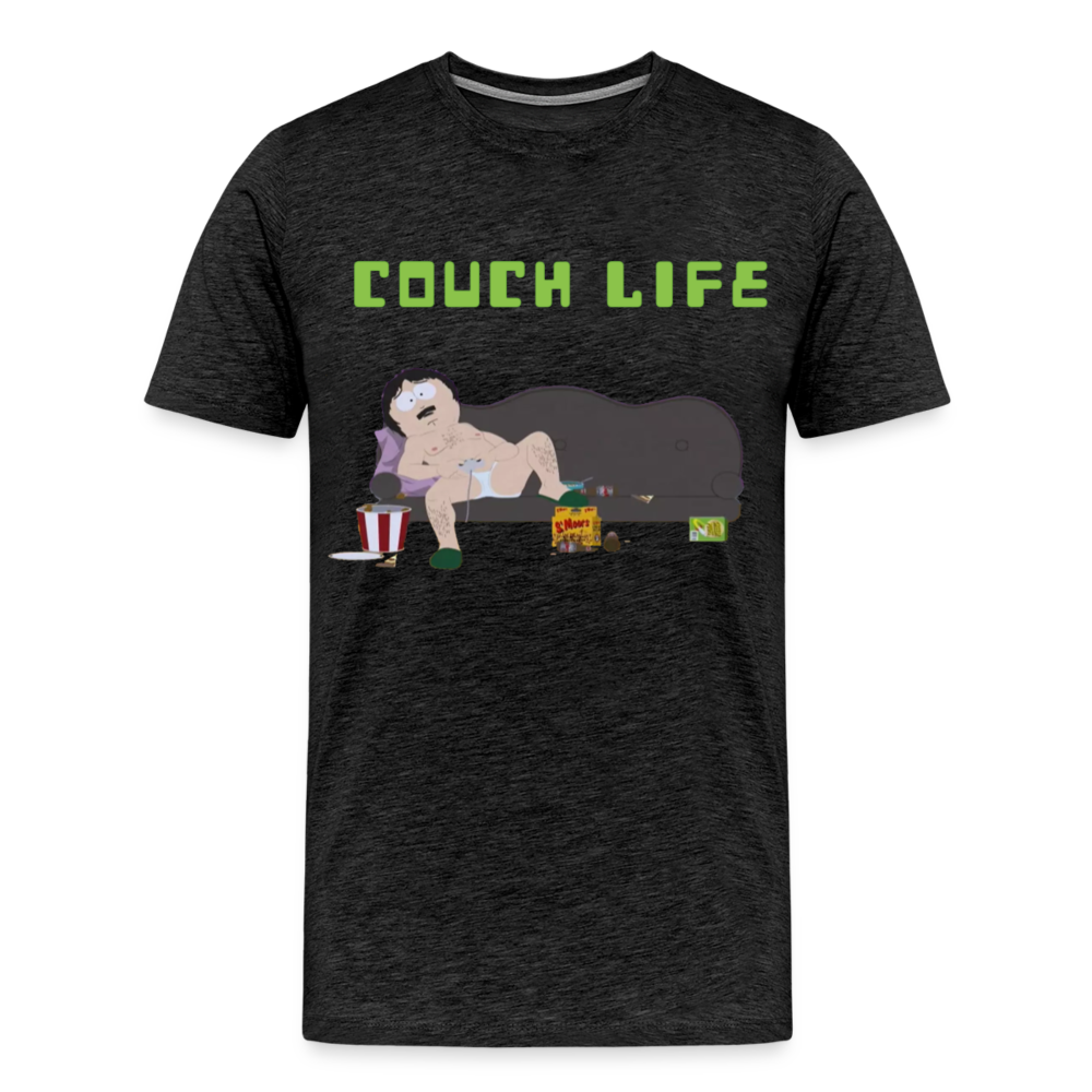 Couch Life Shirt | Premium Mens Graphic Tee - charcoal grey