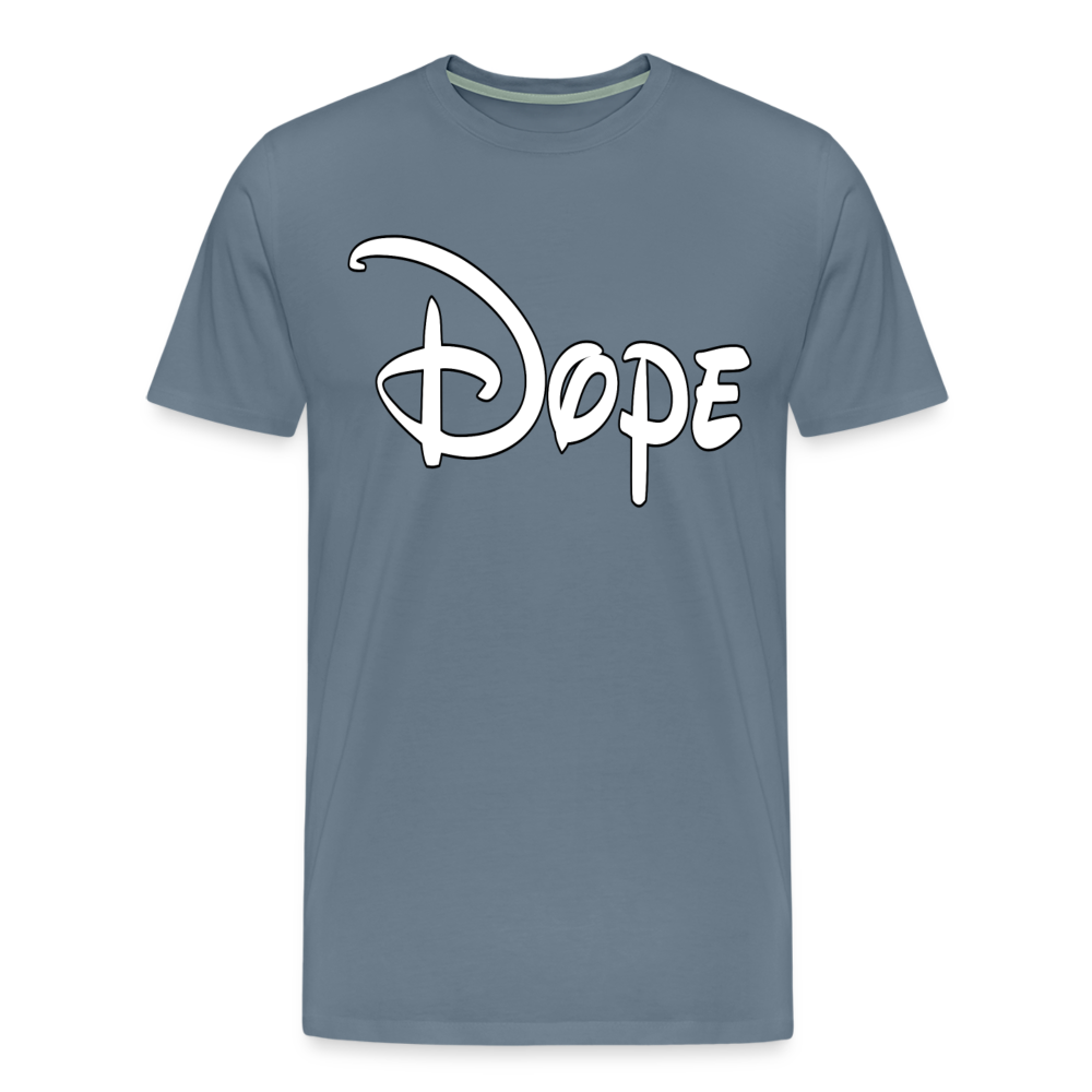 Dope Shirt | Premium Mens Graphic Tee - steel blue