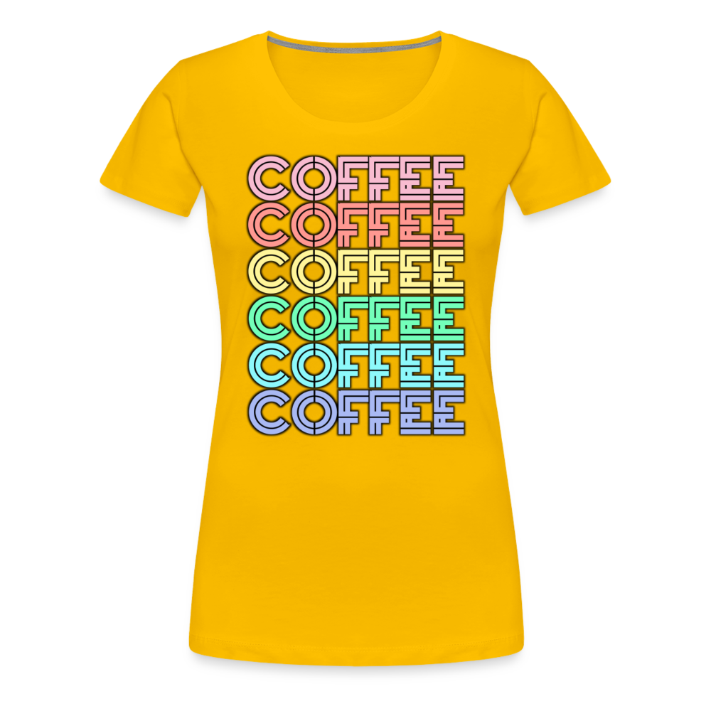 Coffee Shirt | Premium Womens Graphic Tee - sun yellow