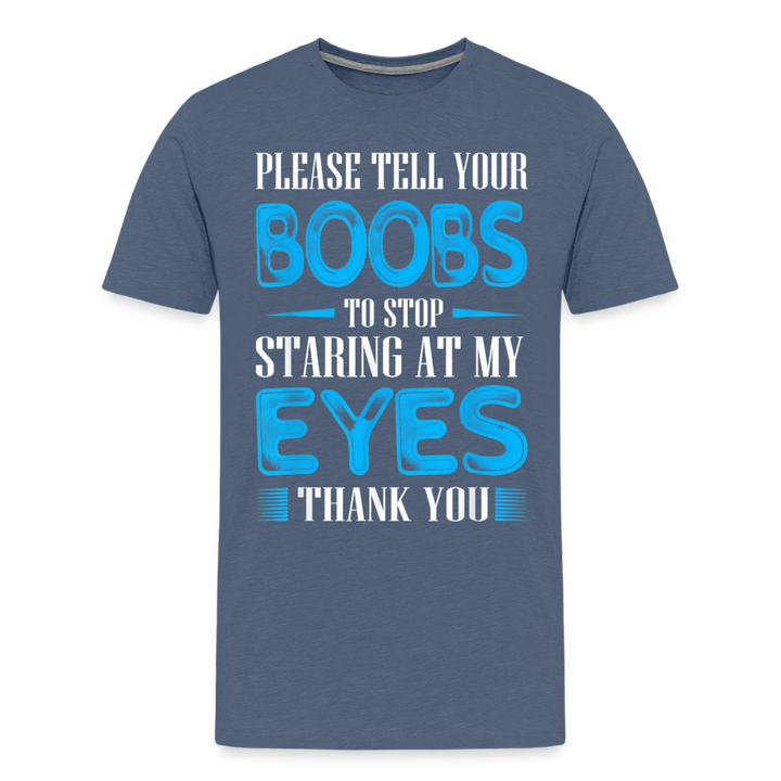 Stop Staring - heather blue