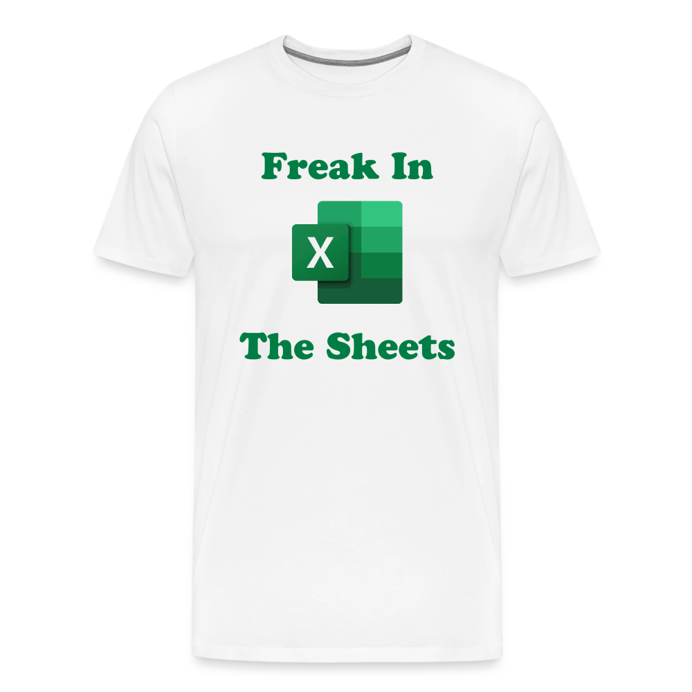 Freak In The Sheets Shirt | Premium Mens Graphic Tee - white