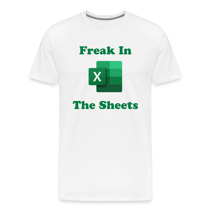 Freak In The Sheets Shirt | Premium Mens Graphic Tee - white