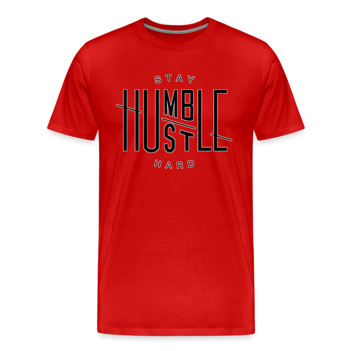 Hustle Hard Shirt | Premium Mens Graphic Tee - red
