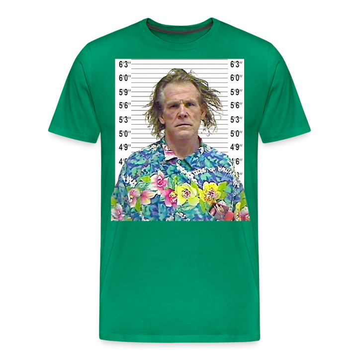 Nick Nolte Mugshot Shirt | Premium Mens Graphic Tee - kelly green