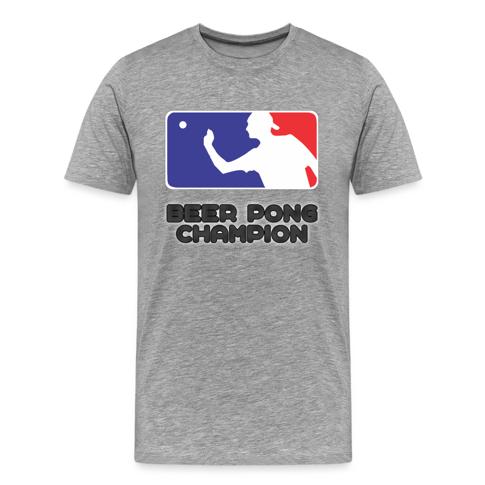 Beer Pong Champion Shirt | Premium Mens Graphic Tee - heather gray