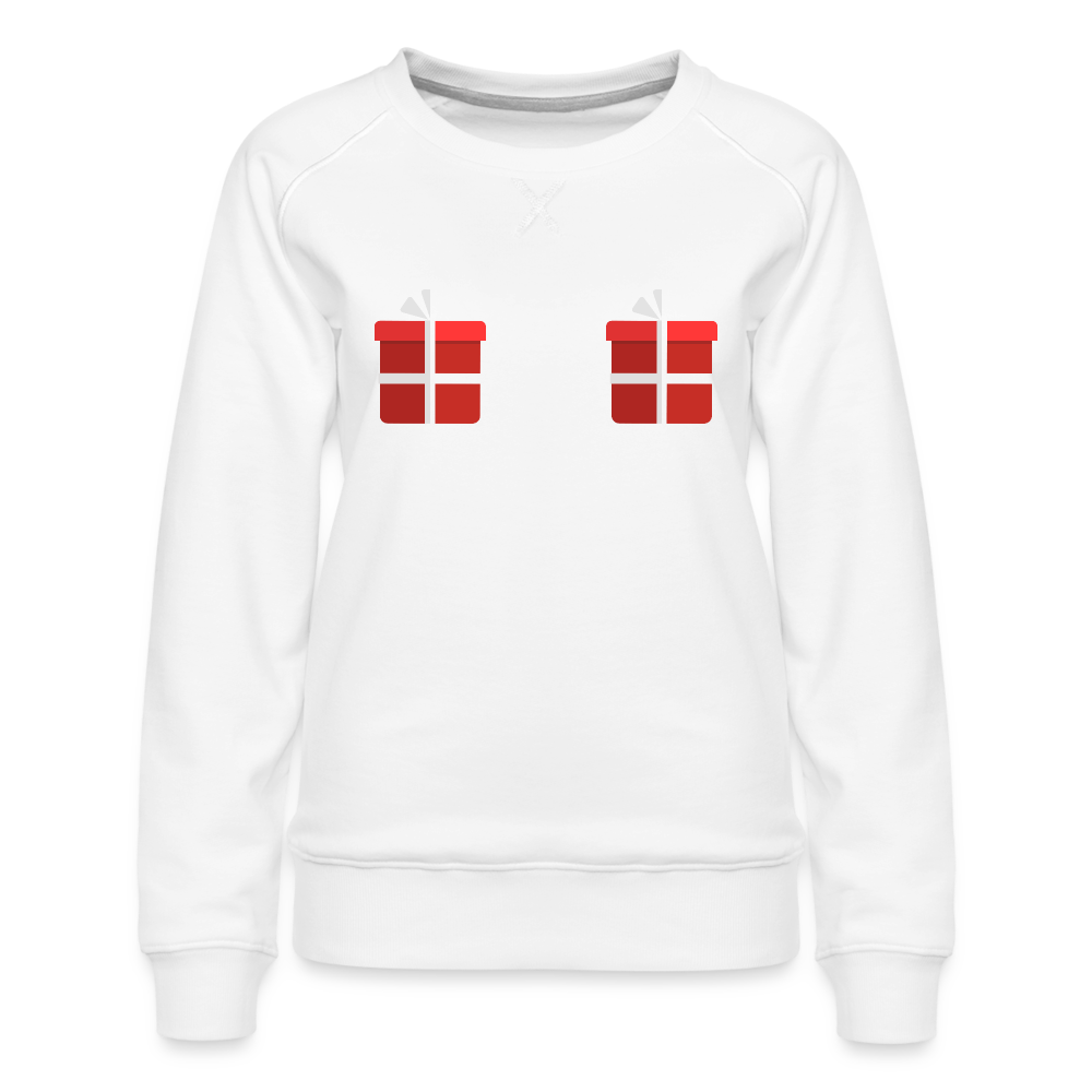 Presents Sweatshirt | Premium Womens Graphic Sweatshirt - white