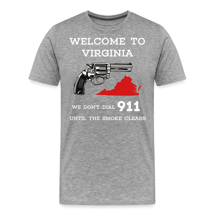 Welcome To Virginia Shirt | Premium Mens Graphic Tee - heather gray