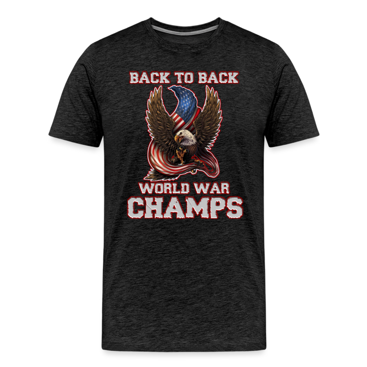 Back To Back World War Champs Shirt | Premium Mens Graphic Tee - charcoal grey