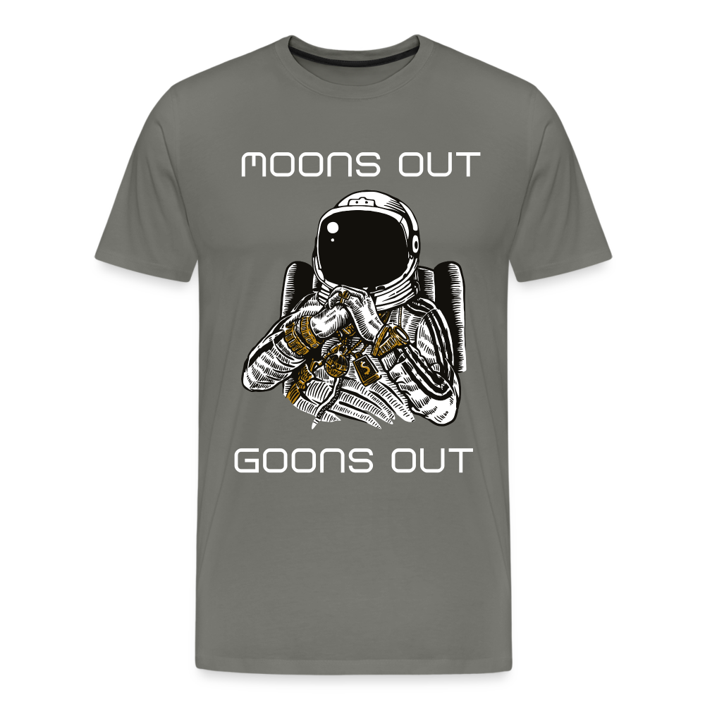 Moons Out Goons Out Shirt | Premium Mens Graphic Tee - asphalt gray