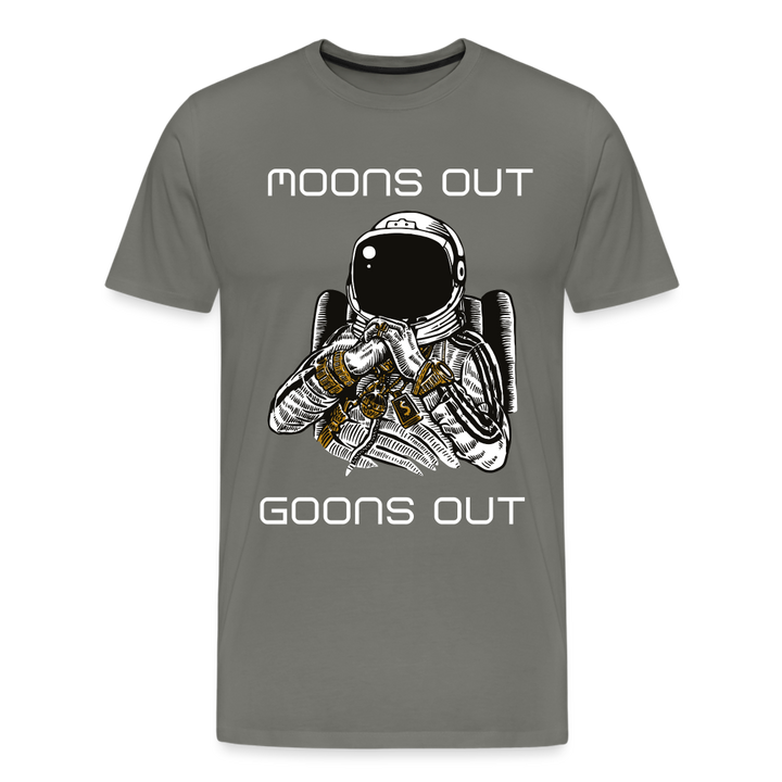 Moons Out Goons Out Shirt | Premium Mens Graphic Tee - asphalt gray