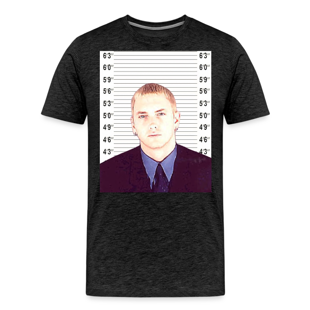 Eminem Mugshot Shirt | Premium Mens Graphic Tee - charcoal grey