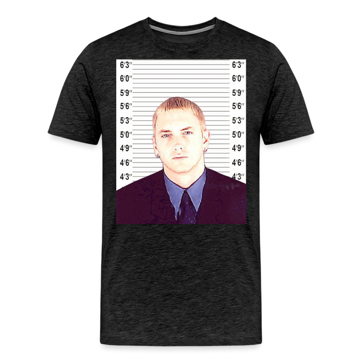 Eminem Mugshot Shirt | Premium Mens Graphic Tee - charcoal grey