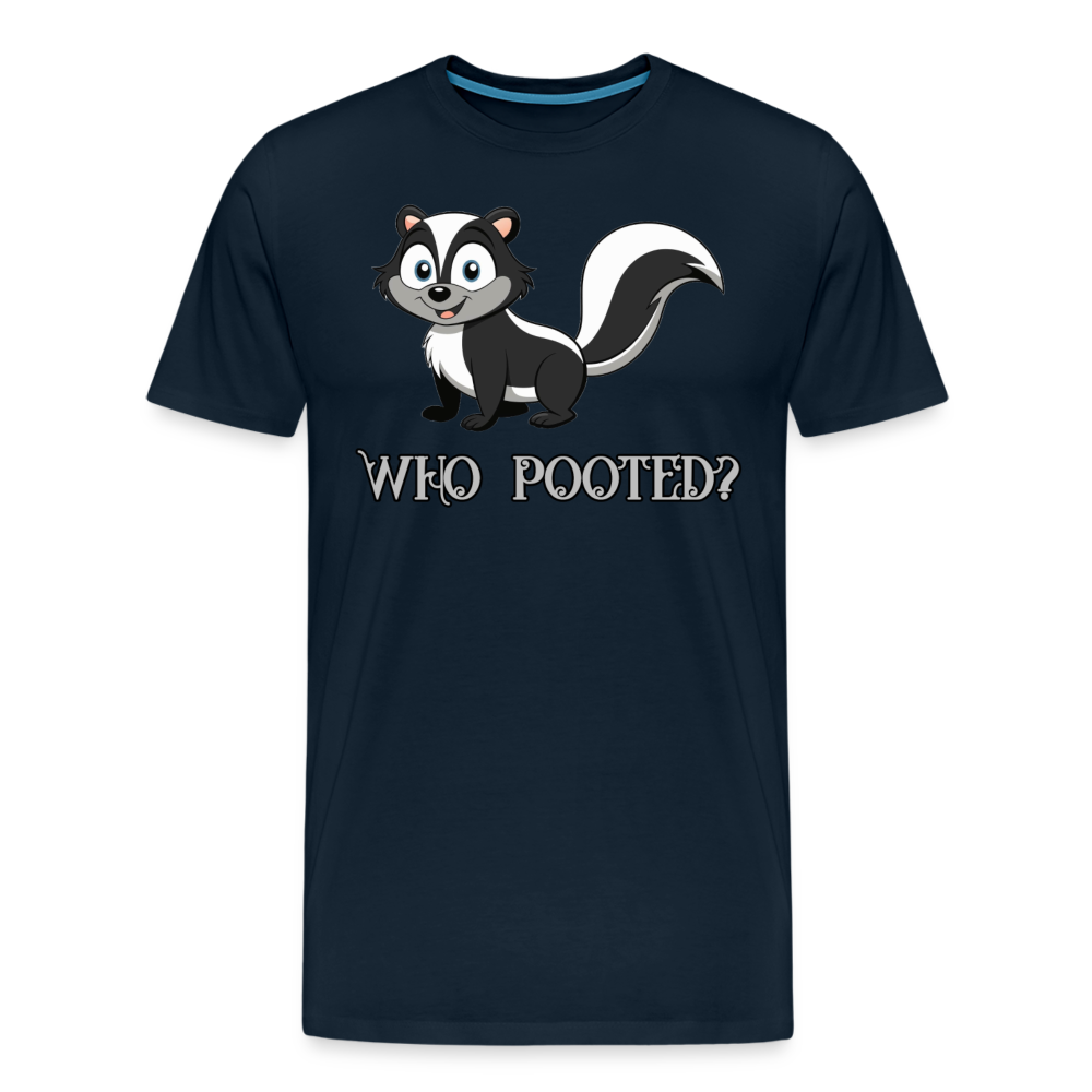 Who Pooted Shirt | Premium Mens Graphic Tee - deep navy