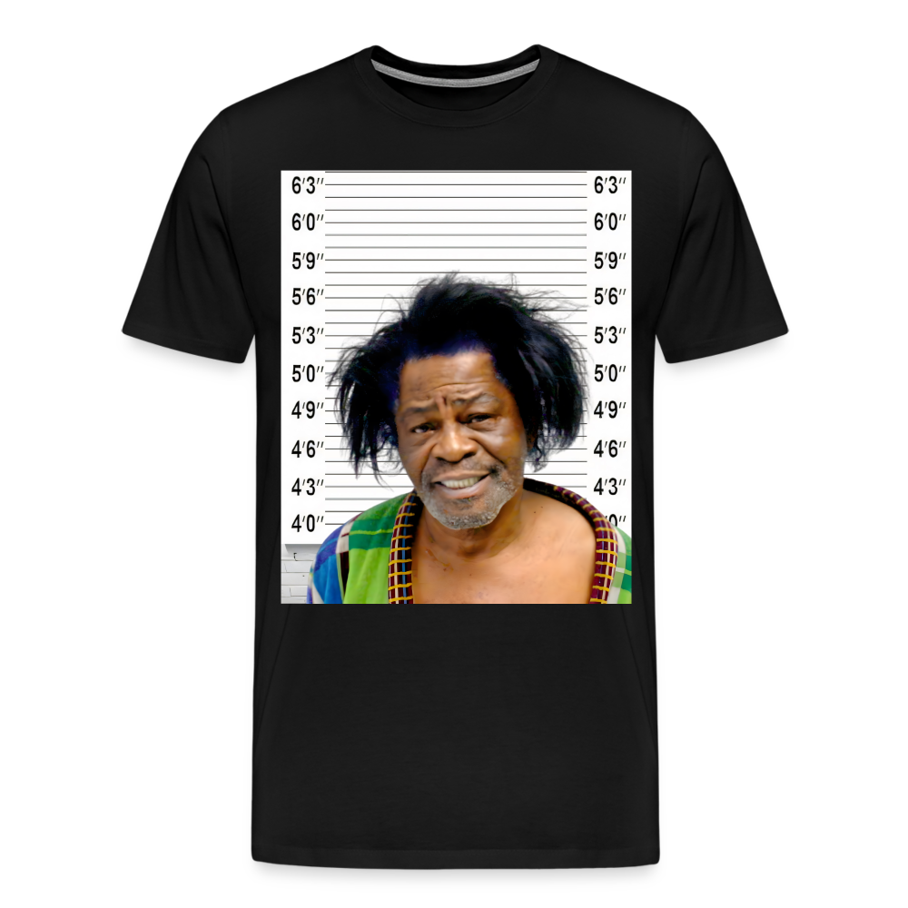 James Brown Mugshot Shirt | Premium Mens Graphic Tee - black