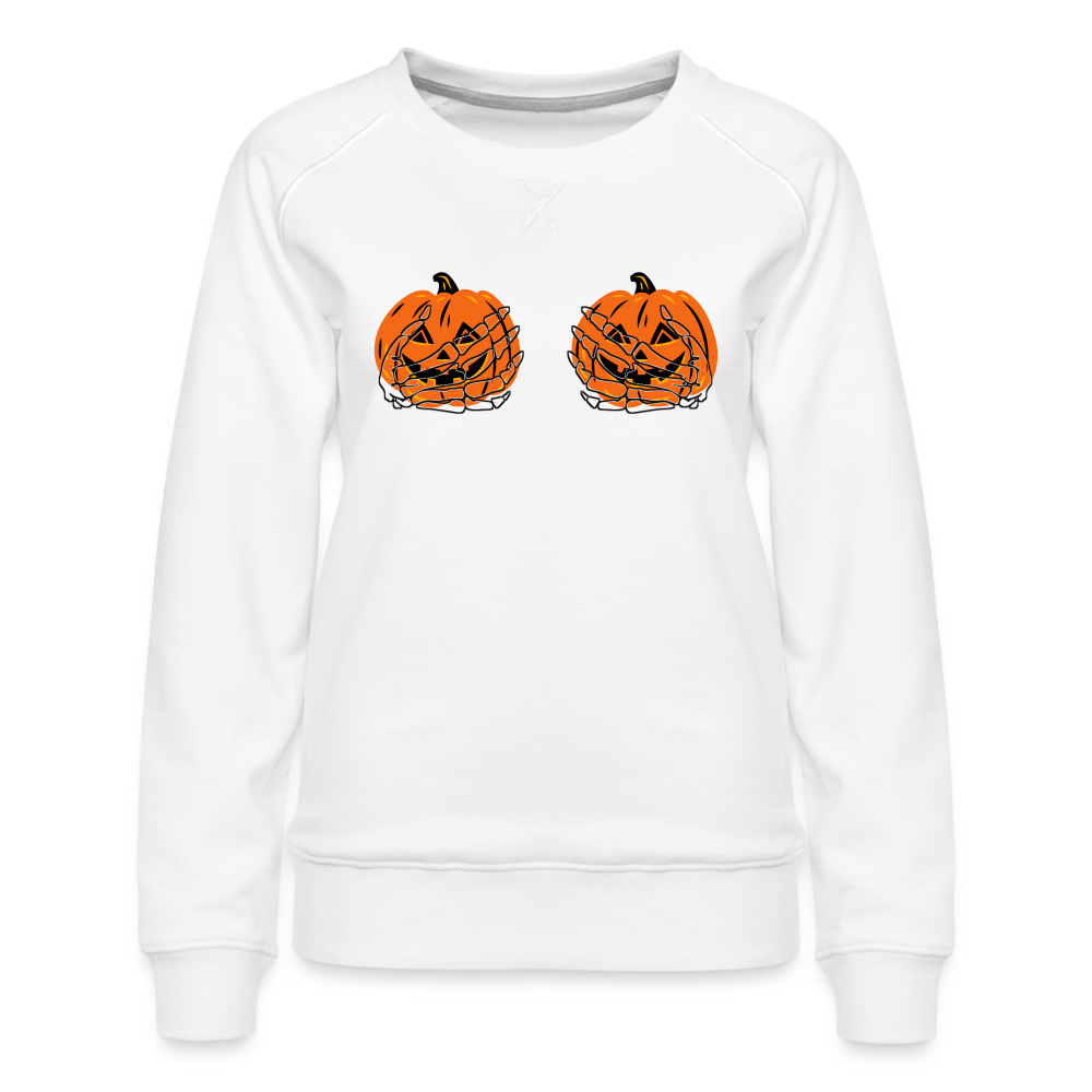 Pumpkin Hands Sweatshirt - white