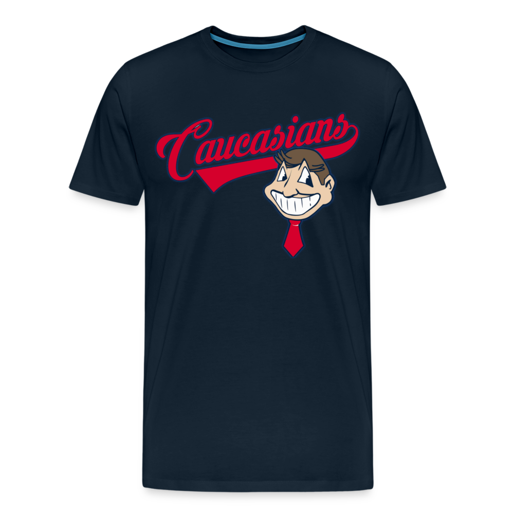 Caucasians Shirt | Premium Mens Graphic Tee - deep navy
