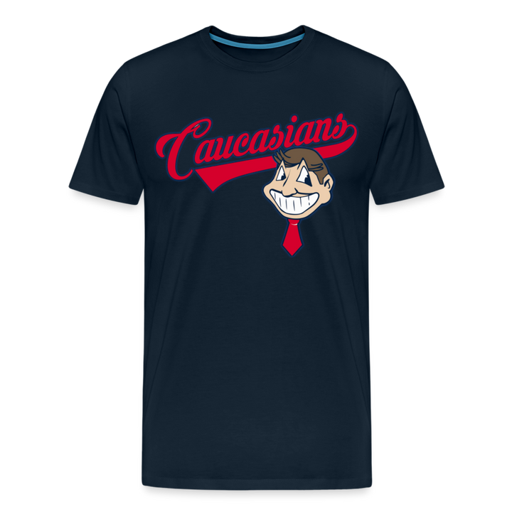 Caucasians Shirt | Premium Mens Graphic Tee - deep navy