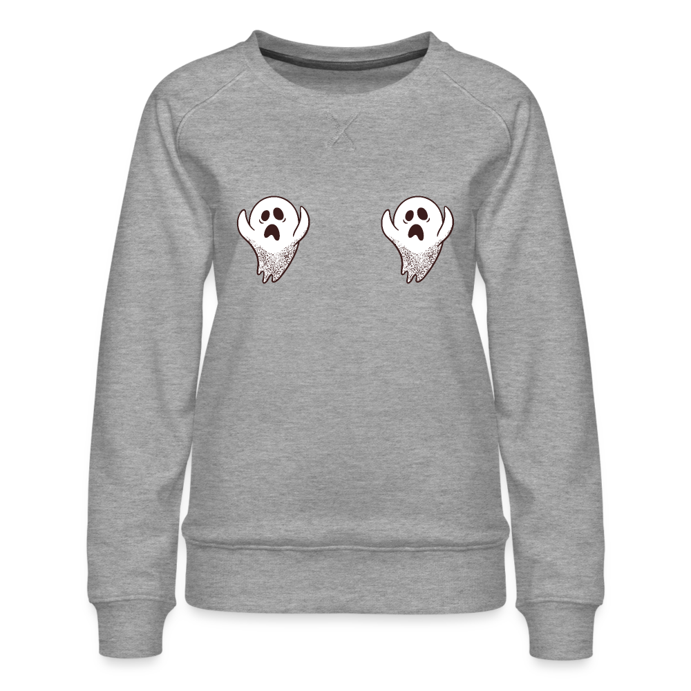 BOO-bies Sweatshirt | Premium Womens Graphic Sweatshirt - heather grey