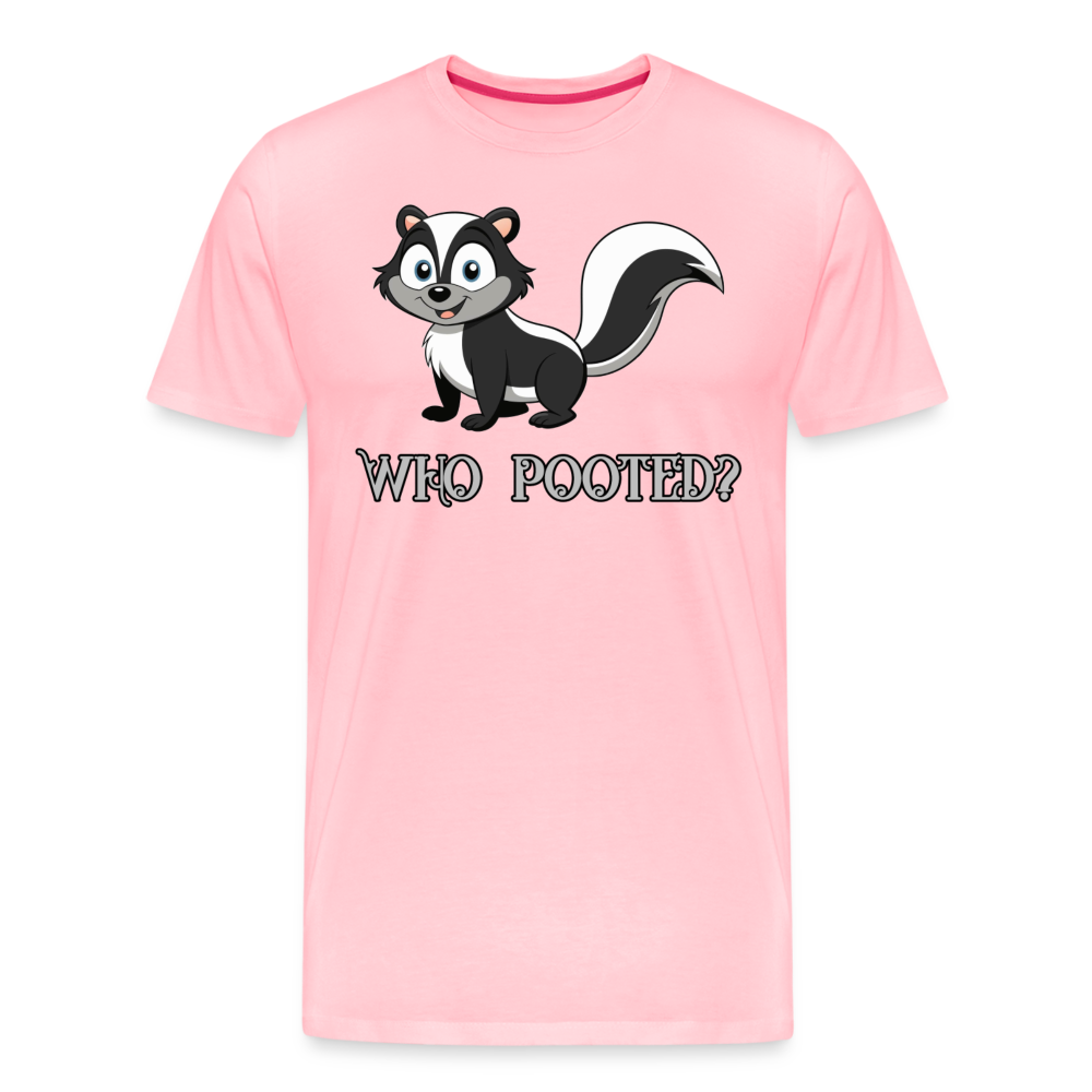 Who Pooted Shirt | Premium Mens Graphic Tee - pink