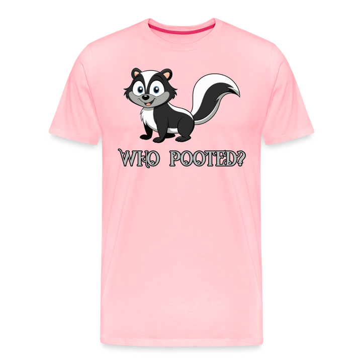 Who Pooted Shirt | Premium Mens Graphic Tee - pink