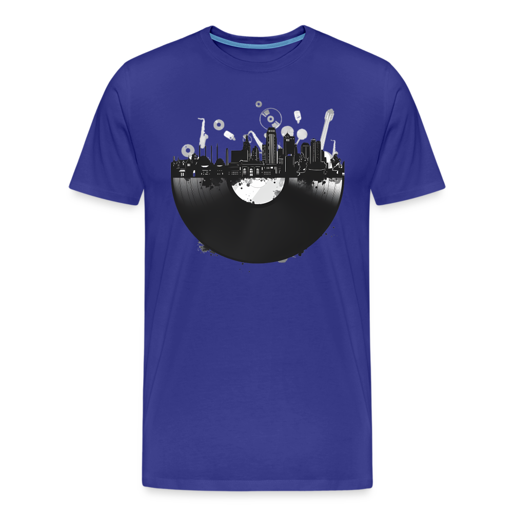 Record City Skyline Shirt | Premium Mens Graphic Tee - royal blue