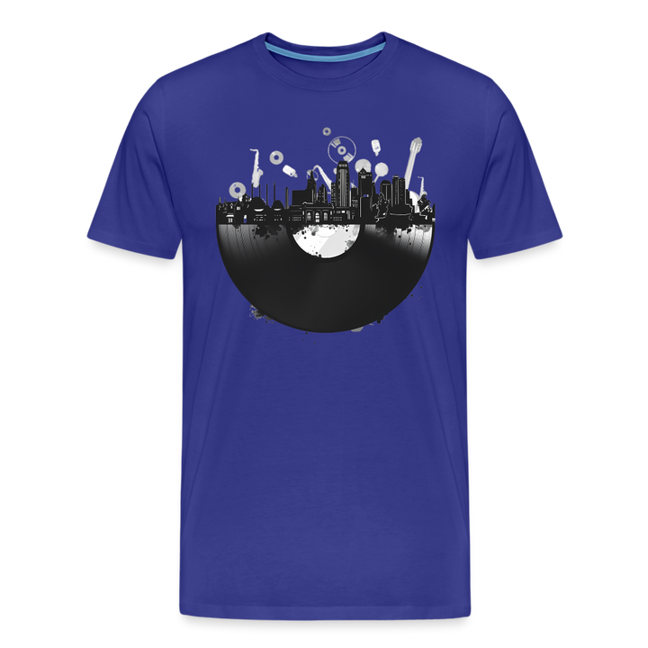 Record City Skyline Shirt | Premium Mens Graphic Tee - royal blue