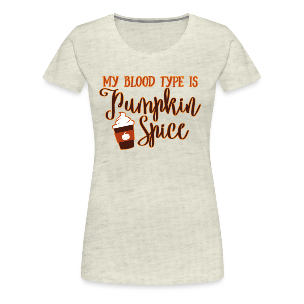 Pumpkin Spice Shirt | Premium Womens Graphic Tee - heather oatmeal