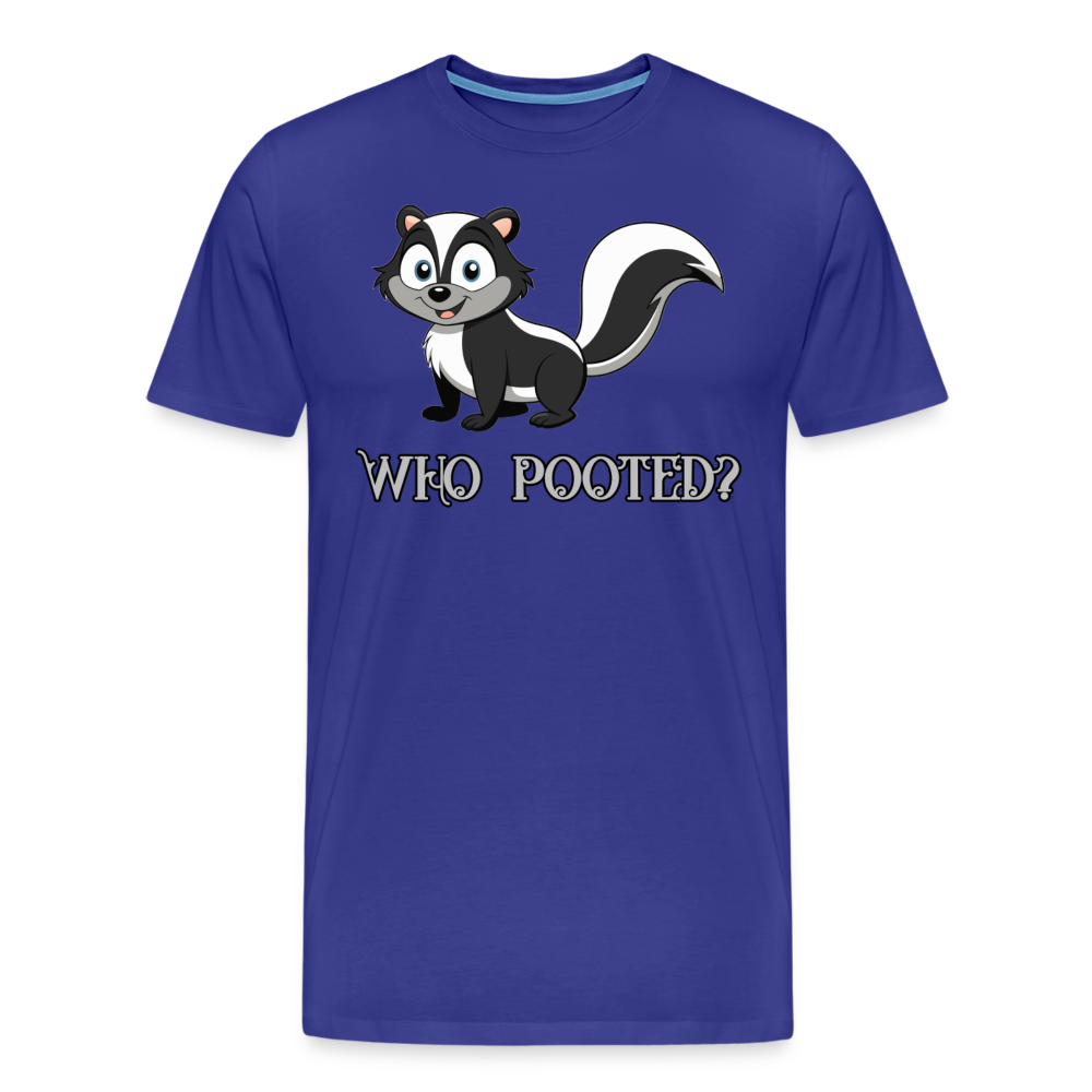 Who Pooted Shirt | Premium Mens Graphic Tee - royal blue