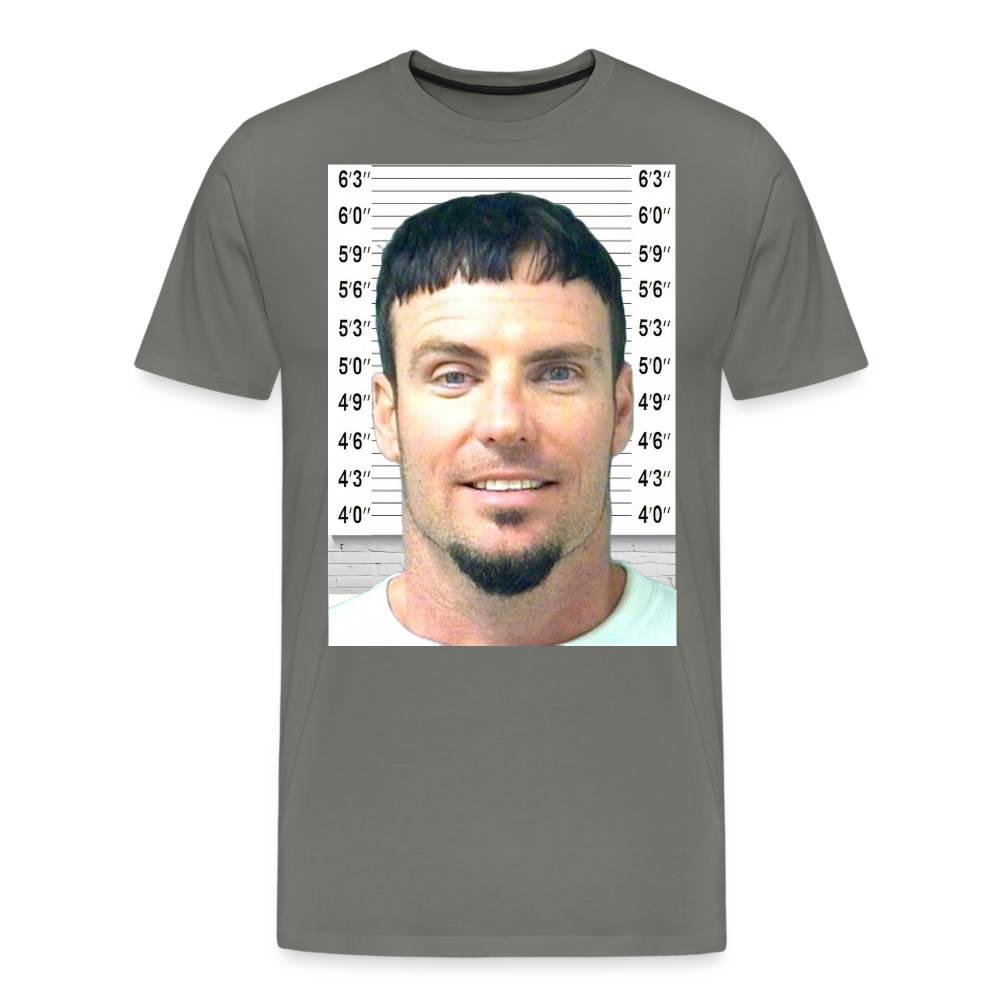 Vanilla Ice Mugshot Shirt | Premium Mens Graphic Tee - asphalt gray