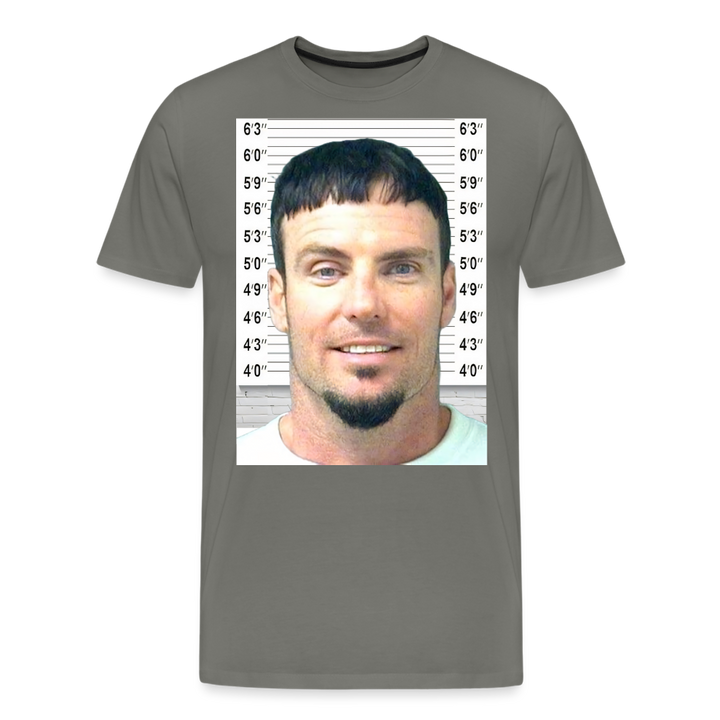 Vanilla Ice Mugshot Shirt | Premium Mens Graphic Tee - asphalt gray