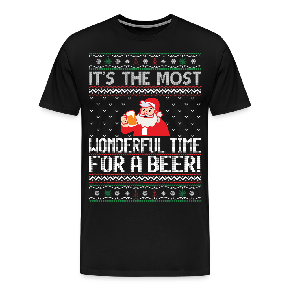 It's the Most Wonderful Time for a Beer Shirt | Premium Mens Graphic Tee - black