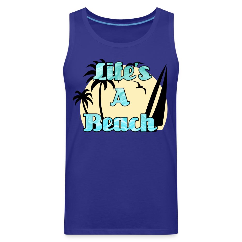 Life's a Beach Tank | Premium Mens Graphic Muscle Shirt - royal blue