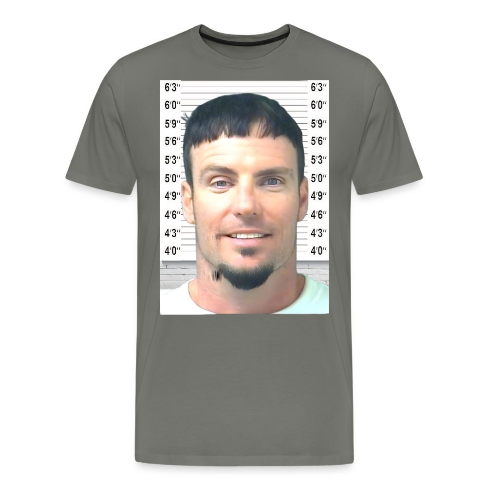 Vanilla Ice Mugshot Shirt | Premium Mens Graphic Tee - asphalt gray