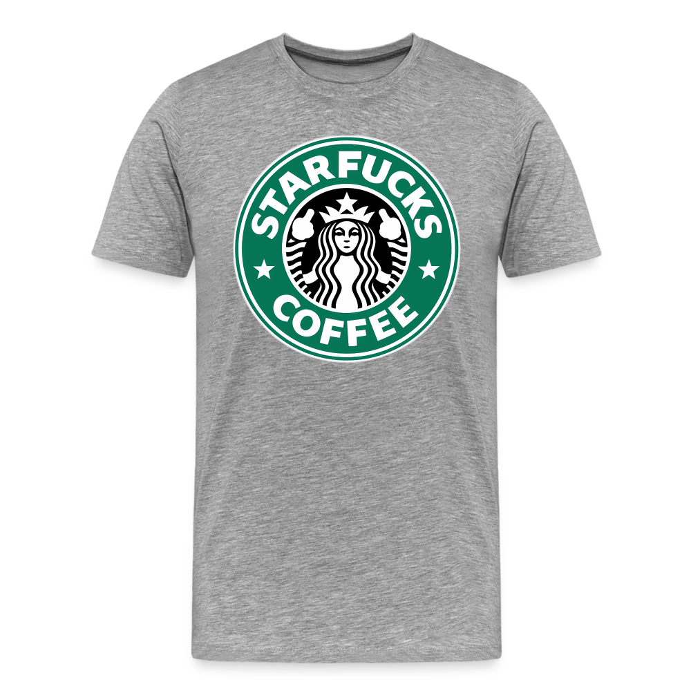 Starfucks Shirt | Premium Mens Graphic Tee - heather gray