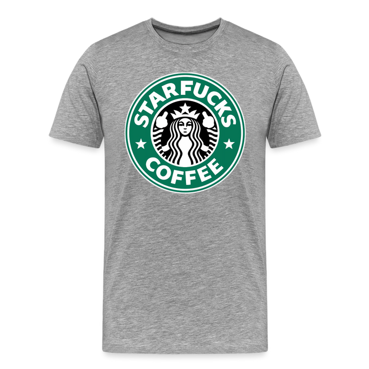 Starfucks Shirt | Premium Mens Graphic Tee - heather gray