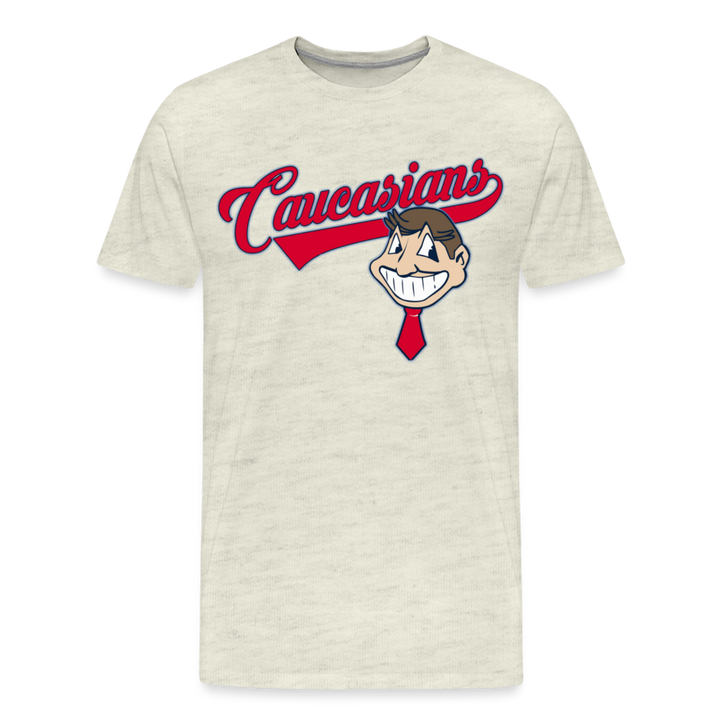Caucasians Shirt | Premium Mens Graphic Tee - heather oatmeal