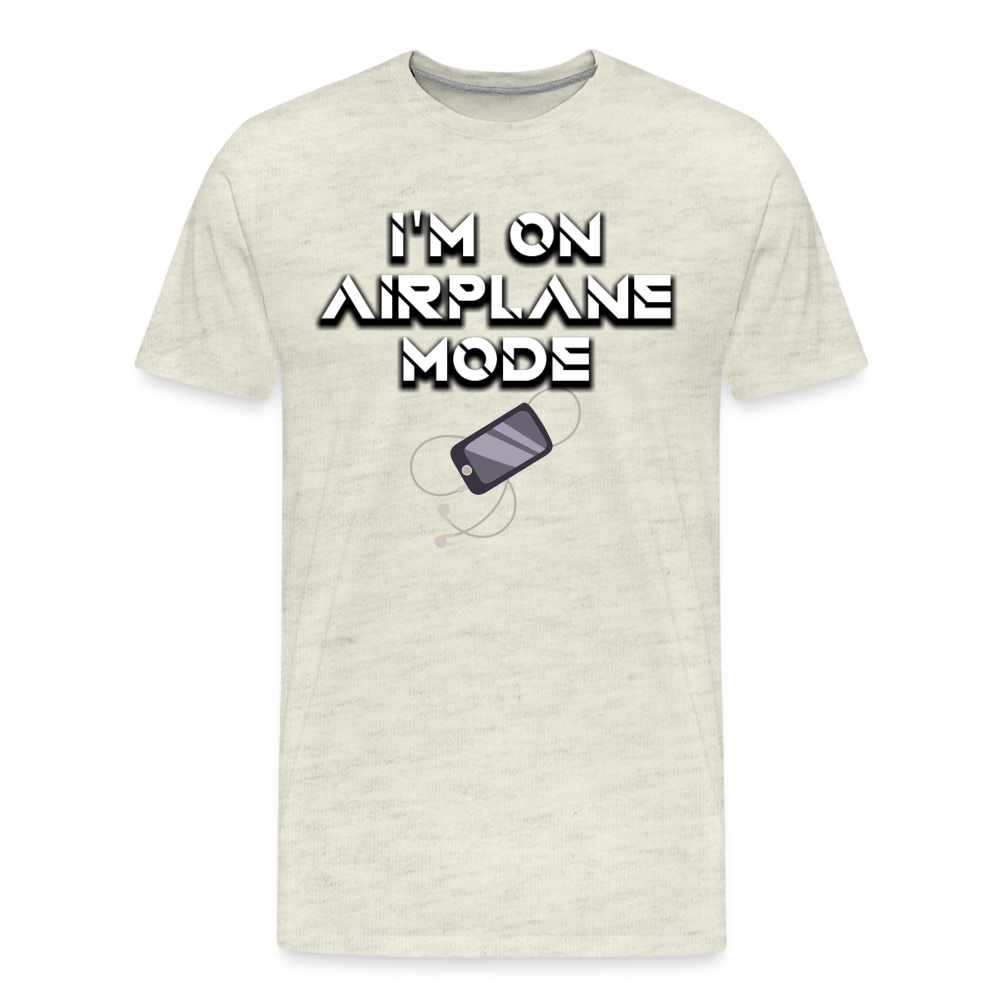 Airplane Mode Shirt | Premium Mens Graphic Tee - heather oatmeal