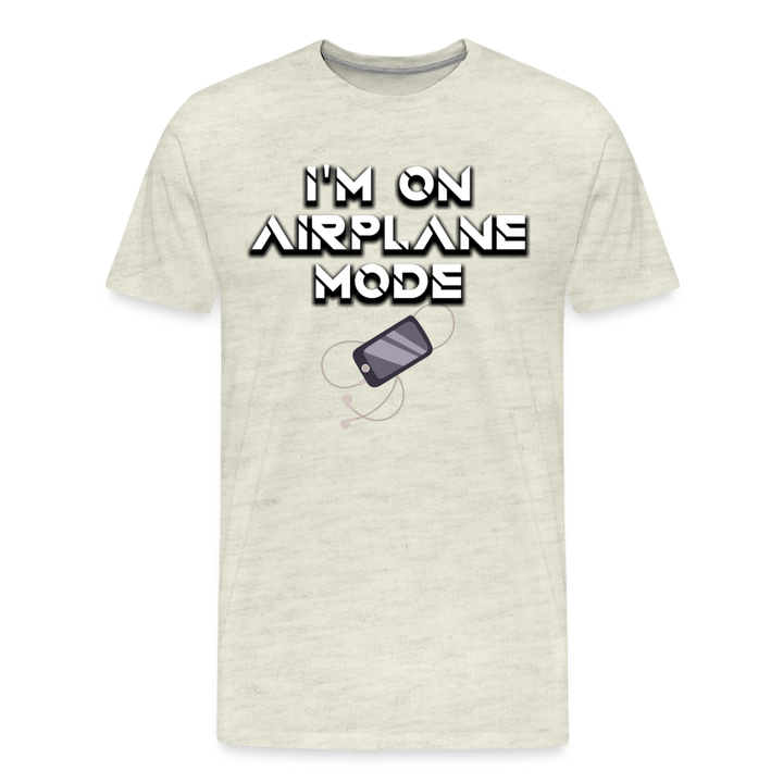 Airplane Mode Shirt | Premium Mens Graphic Tee - heather oatmeal